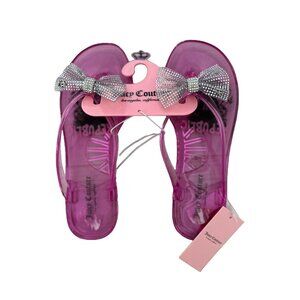 Juicy Couture SPAIN Rhinestones BOW Flip Flops Pink ( 7 )